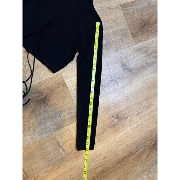 ASTR the Label Raven Strappy Cutout Sweater Womens S Black Mock Neck Lace Up - Picture 8 of 11